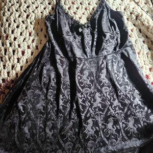 Killstar Black Lace & Velvet Dress